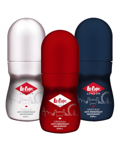 3 x 50ml Lee Cooper Anti-perspirant Roll On Deodorant - Mix