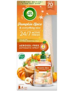 Air Wick Active Fresh 24/7 Automatic Spray Diffuser Unit + Pumpkin Spice & Everything Nice Refill 228ml