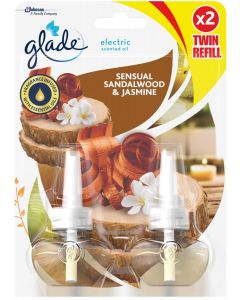 2 x Glade Electric Plug In Refill Sensual Sandalwood & Jasmine 20ml 