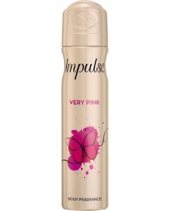 6 x Impulse Deodorant Body Spray 75ml - Very Pink